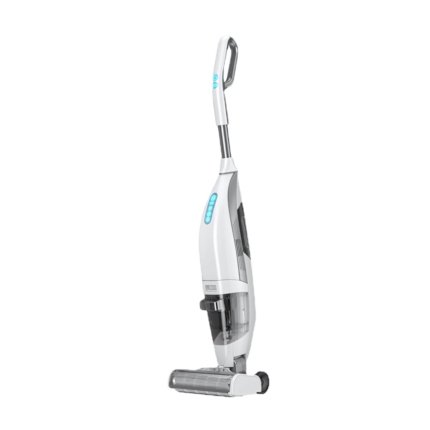The electric battery-powered self-charging robot mop features gyroscope navigation, offering both wet and dry functions, suitable for home cleaning