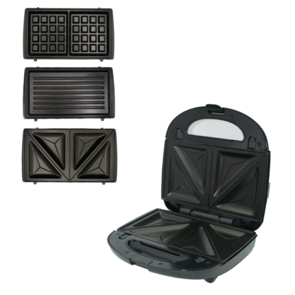 750W 3-in-1 Handheld Sandwich Maker Set Toaster Cooking & Dessert Bread Machine New & Efficient