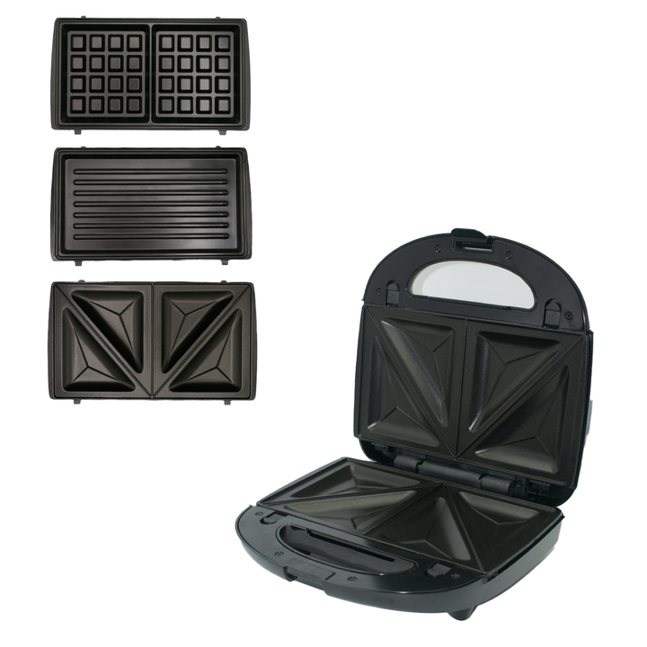 750W 3-in-1 Handheld Sandwich Maker Set Toaster Cooking & Dessert Bread Machine New & Efficient