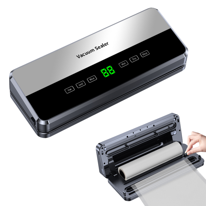 Touch Screen High Quality Automatic Vacuum Food Sealer for Household Use with Vacuum Roll Bag Storage Compartment and Bag Cutter