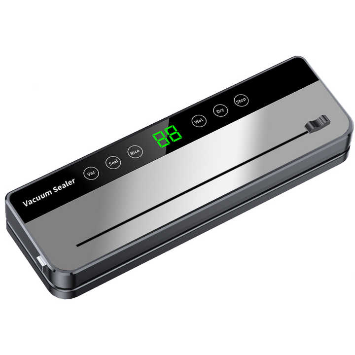 High Quality Automatic Stainless Steel Vacuum Food Sealer Touch Screen for Household Use with Bag Cutter External Vacuum