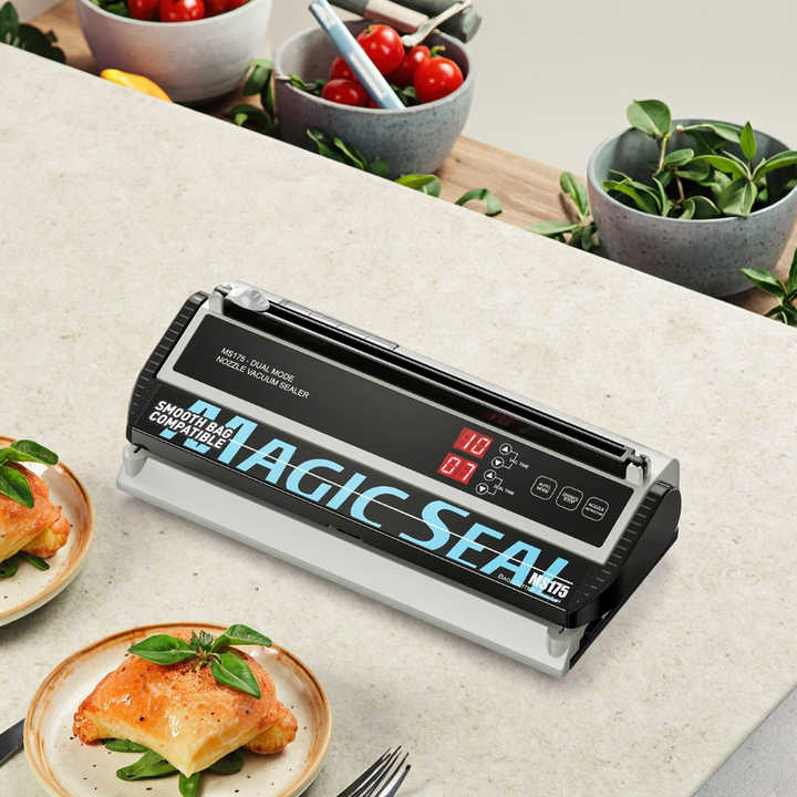 Smart Touch Vacuum Sealer System with Anti-Oxidation Aluminum Bags Extended Shelf Life & Freshness for Household & RV Use