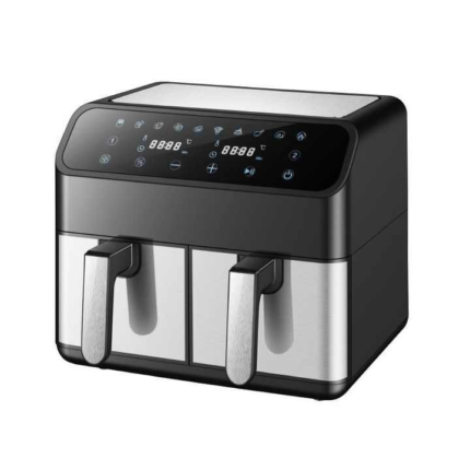 8L Stainless Steel Smart Visual Air Fryer Multi-Function Electric Oil-Free Freidora De Aire French Control for Household Use
