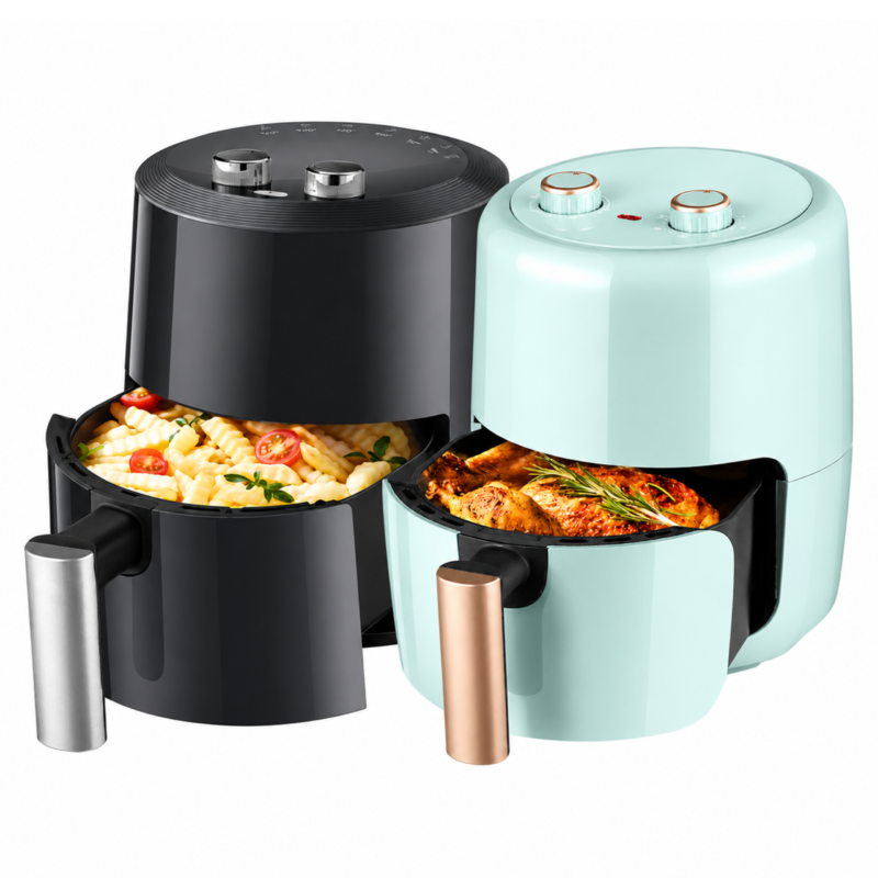 220V Large Capacity Multifunction Air Fryer Oven Grill with Oil-Free Smokeless Cooking Non-Stick Basket Overheat Protection for Home Use
