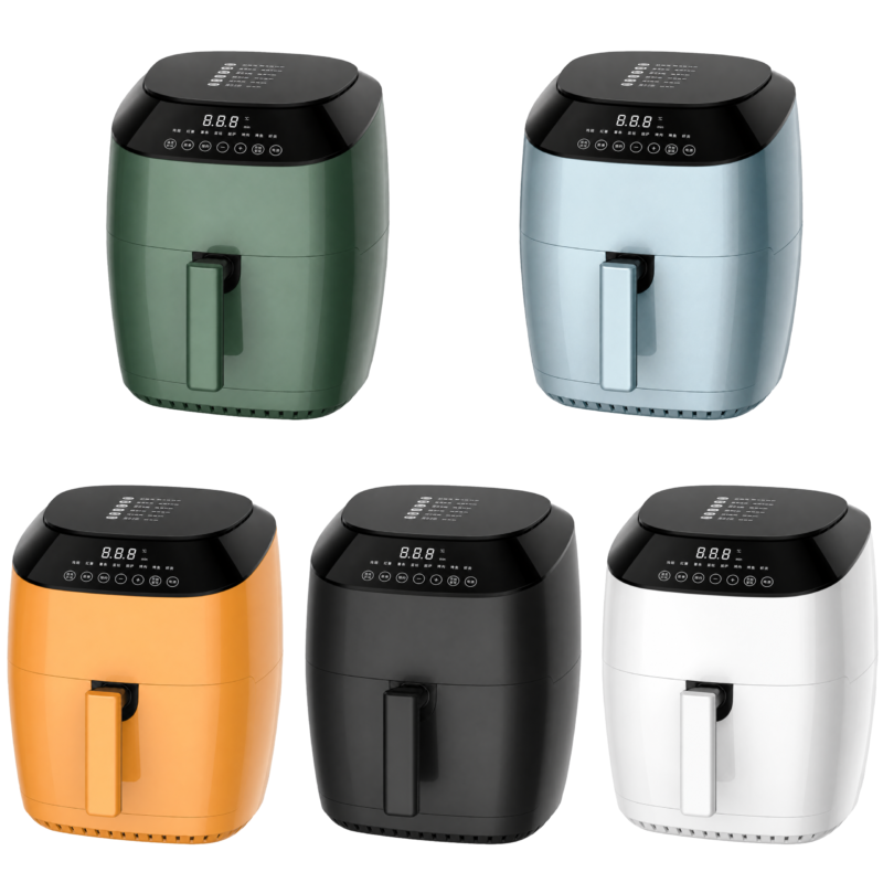 4.5L Digital Touch Screen Air Fryer Oven Multifunction Electric Oil-Free Fryer for Home Kitchen Cooking